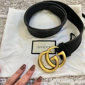 Authentic GUCCI wide leather belt